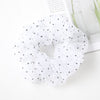 Dotted Organza Scrunchie (White)