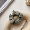 Green Twill Scrunchie