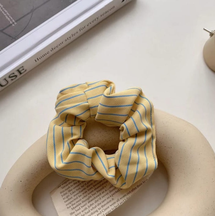 Dark Yellow Twill Scrunchie