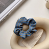 Blue Twill Scrunchie