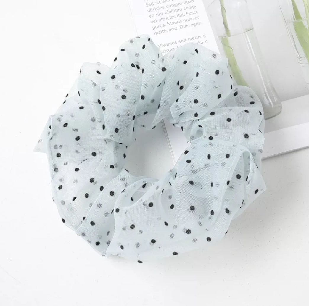 Dotted Organza Scrunchie (Green)