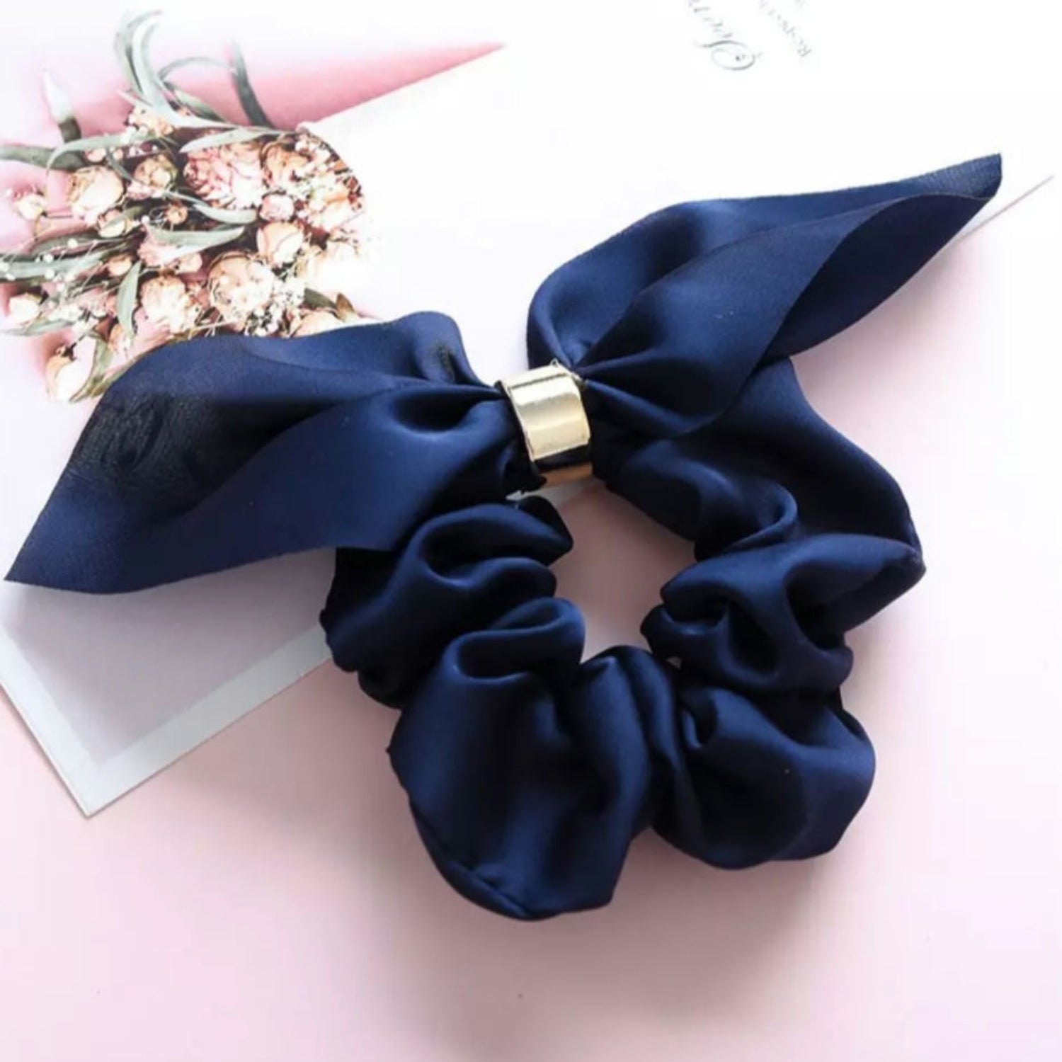 Plain Hair Ring Srunchie (Blue)