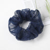 Dotted Organza Scrunchie (Navy Blue)