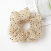 Dotted Organza Scrunchie (Khaki)