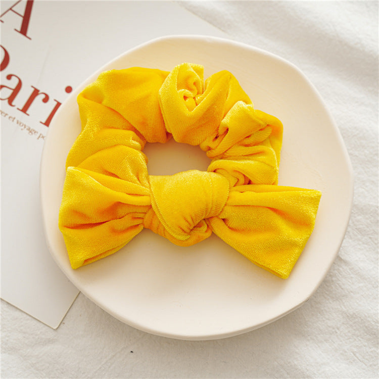 Yellow Knotted Scrunchie