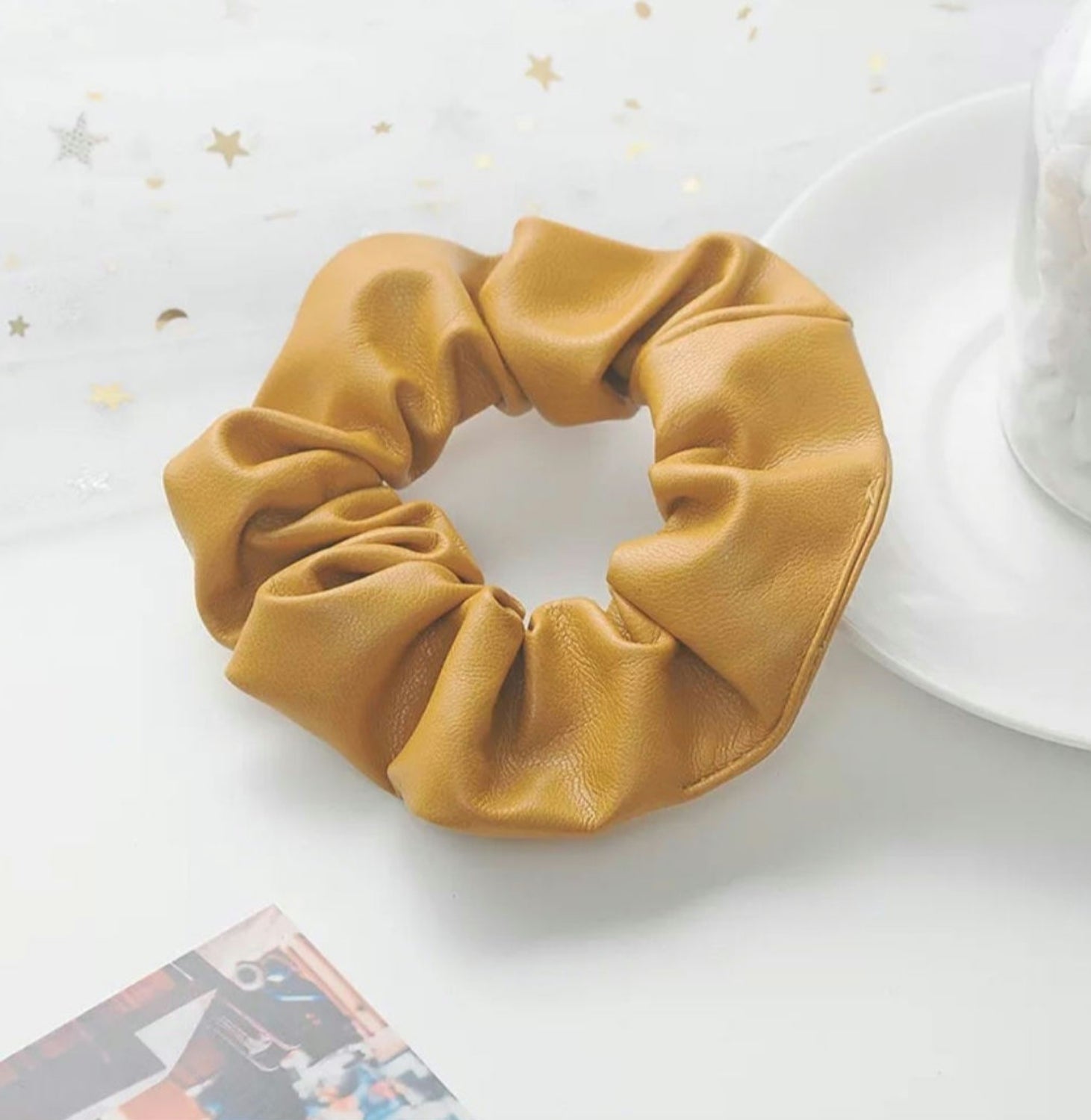 Leather Scrunchie