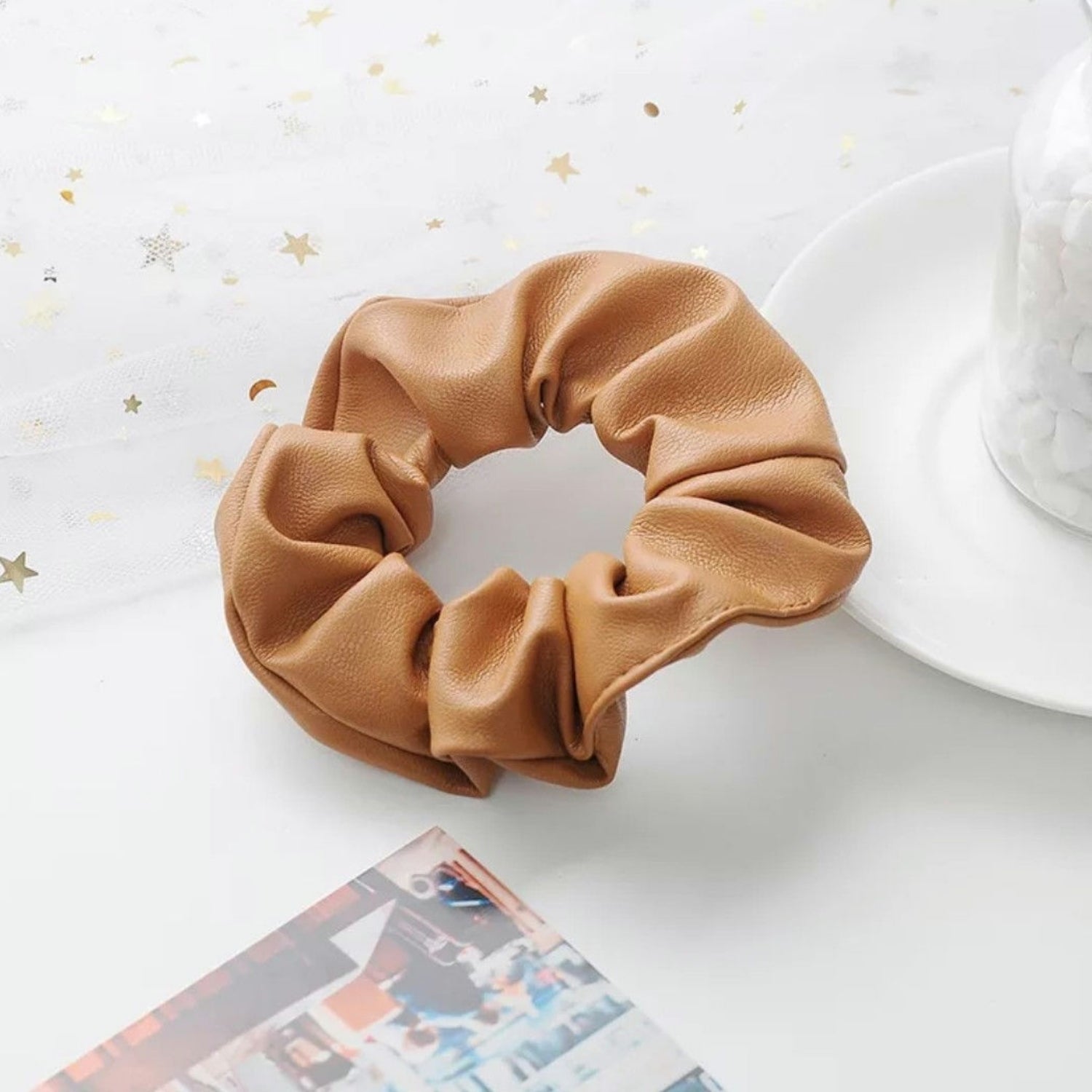 Leather Scrunchie