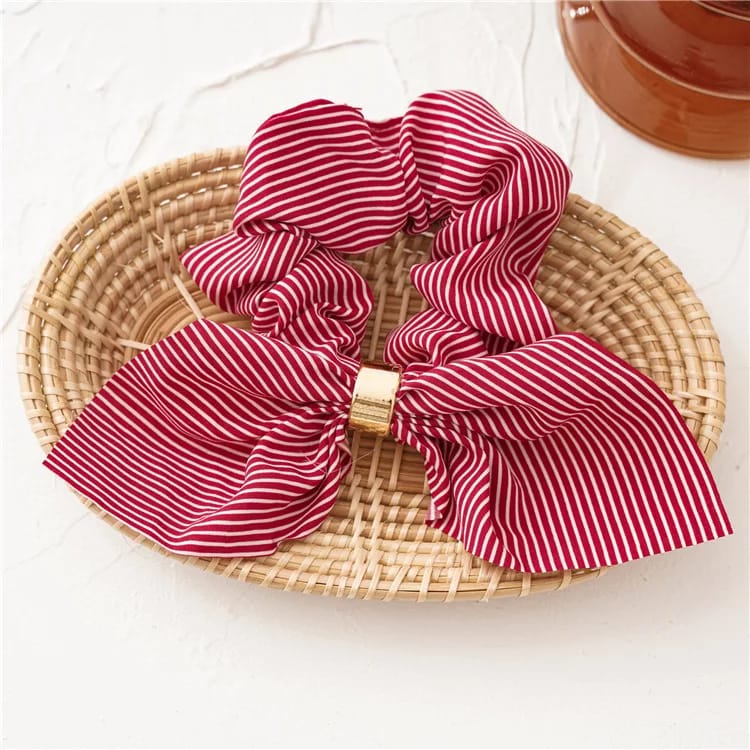 Stripy Scrunchie (Red)