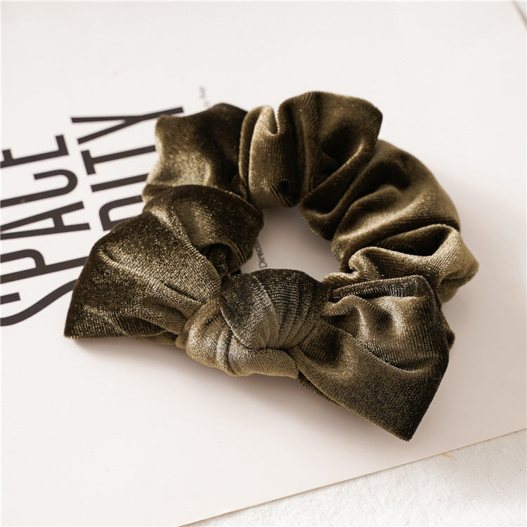 Green Knotted Scrunchie